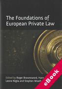 Cover of The Foundations of European Private Law (eBook)