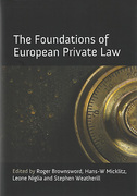 Cover of The Foundations of European Private Law