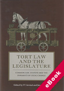 Cover of Tort Law and the Legislature: Common Law, Statute and the Dynamics of Legal Change (eBook)