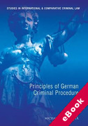 Cover of Principles of German Criminal Procedure (eBook)