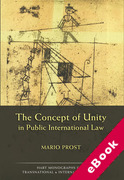 Cover of The Concept of Unity in Public International Law (eBook)