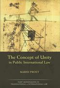 Cover of The Concept of Unity in Public International Law