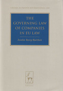 Cover of The Governing Law of Companies in EU Law