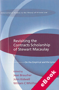 Cover of Revisiting the Contracts Scholarship of Stewart Macaulay: On the Empirical and the Lyrical (eBook)