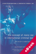 Cover of The Concept of Mens Rea in International Criminal Law: The Case for a Unified Approach (eBook)