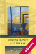 Cover of Hannah Arendt and the Law (eBook)