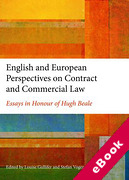 Cover of English and European Perspectives on Contract and Commercial Law: Essays in Honour of Hugh Beale (eBook)