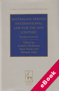 Cover of Australian Private International Law for the 21st Century: Facing Outwards (eBook)