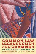 Cover of Common Law Legal English and Grammar: A Contextual Approach