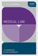 Cover of Palgrave Macmillan Law Masters: Medical Law