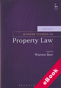 Cover of Modern Studies in Property Law: Volume 8 (eBook)