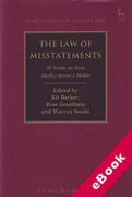 Cover of The Law of Misstatements: 50 Years On from Hedley Byrne v Heller (eBook)