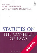 Cover of Statutes on the Conflict of Laws (eBook)