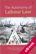 Cover of The Autonomy of Labour Law (eBook)