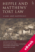 Cover of Hepple and Matthews' Tort Law Cases & Materials (eBook)