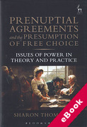 Cover of Prenuptial Agreements and the Presumption of Free Choice: Issues of Power in Theory and Practice (eBook)