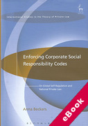 Cover of Enforcing Corporate Social Responsibility Codes: On Global Self-Regulation and National Private Law (eBook)