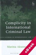 Cover of Complicity in International Criminal Law (eBook)