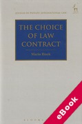 Cover of The Choice of Law Contract (eBook)