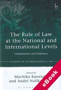 Cover of The Rule of Law at the National and International Levels: Contestations and Deference (eBook)