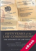 Cover of Fifty Years of the Law Commissions: The Dynamics of Law Reform (eBook)