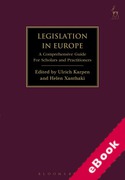 Cover of Legislation in Europe: A Comprehensive Guide for Scholars and Practitioners (eBook)