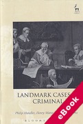 Cover of Landmark Cases in Criminal Law (eBook)