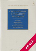 Cover of Cross-Border Litigation in Europe (eBook)