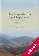 Cover of New Perspectives on Land Registration: Contemporary Problems and Solutions (eBook)