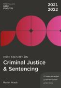 Cover of Core Statutes on Criminal Justice & Sentencing 2021-22
