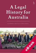 Cover of A Legal History for Australia (eBook)