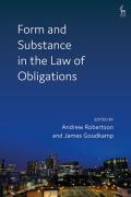 Cover of Form and Substance in the Law of Obligations