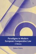 Cover of Paradigms in Modern European Comparative Law: A History