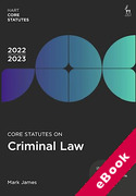 Cover of Core Statutes on Criminal Law 2022-23 (eBook)