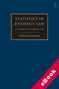 Cover of Statistics in the Law of Evidence (eBook)