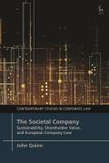 Cover of The Societal Company: Sustainability, Shareholder Value, and European Company Law