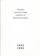 Cover of 100 Years Serving the Legal Protection of Intellectual Property