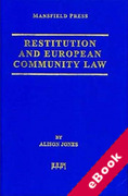 Cover of Restitution and European Community Law (eBook)