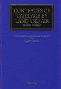 Cover of Contracts of Carriage by Land and Air