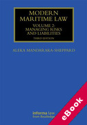 Cover of Modern Maritime Law Volume II: Managing Risks and Liabilities (eBook)