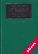 Cover of Delay and Disruption in Construction Contracts (eBook)