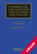 Cover of Commercial and Maritime Law in China and Europe (eBook)