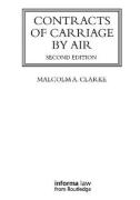 Cover of Contracts of Carriage by Air