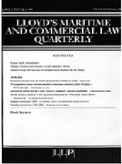 Cover of Lloyd's Maritime and Commercial Law Quarterly: Online + Complimentary Print
