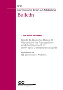 Cover of Guide to National Rules of Procedure for Recognition and Enforcement of New York Convention Awards
