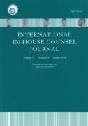 Cover of International In-house Counsel Journal: Online Only Single-user Subscription