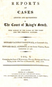 Cover of Reports of Cases Argued and Determined in the Court of Kings Bench