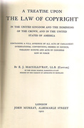 Cover of A Treatise upon The Law of Copyright in the United Kingdom and the Dominions of the Crown, and in the United States of America