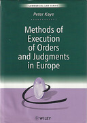 Cover of Methods of Execution of Orders and Judgments in Europe