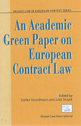 Cover of An Academic Green Paper on European Contract Law